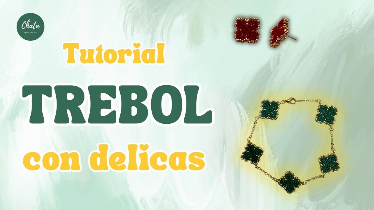 ARETES Y PULSERA DE TREBOL