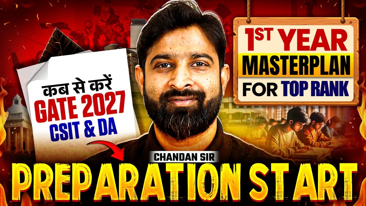 When & How to Start GATE 2027 CSIT & DA Preparation | Complete 1 Year Preparation Roadmap