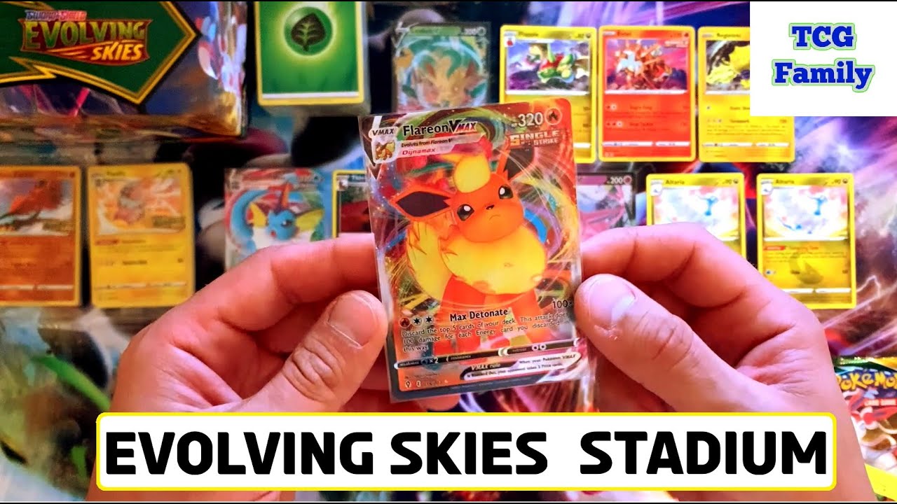 EVOLVING SKIES Stadium: 4x Eeveelutions?! Can you weigh these packs (2/4 May Openings) Pokemon TCG