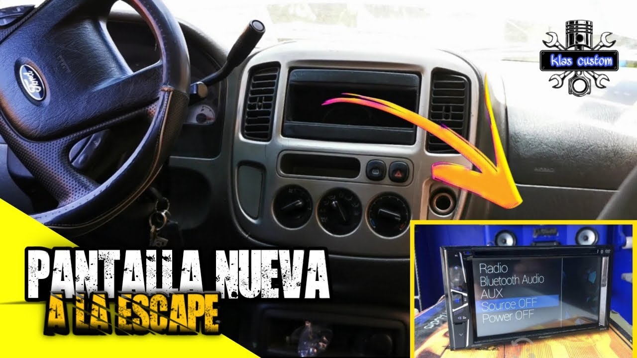 PANTALLA DOBLE DIN A LA ESCAPE | URIEL KLAS | FORD ESCAPE