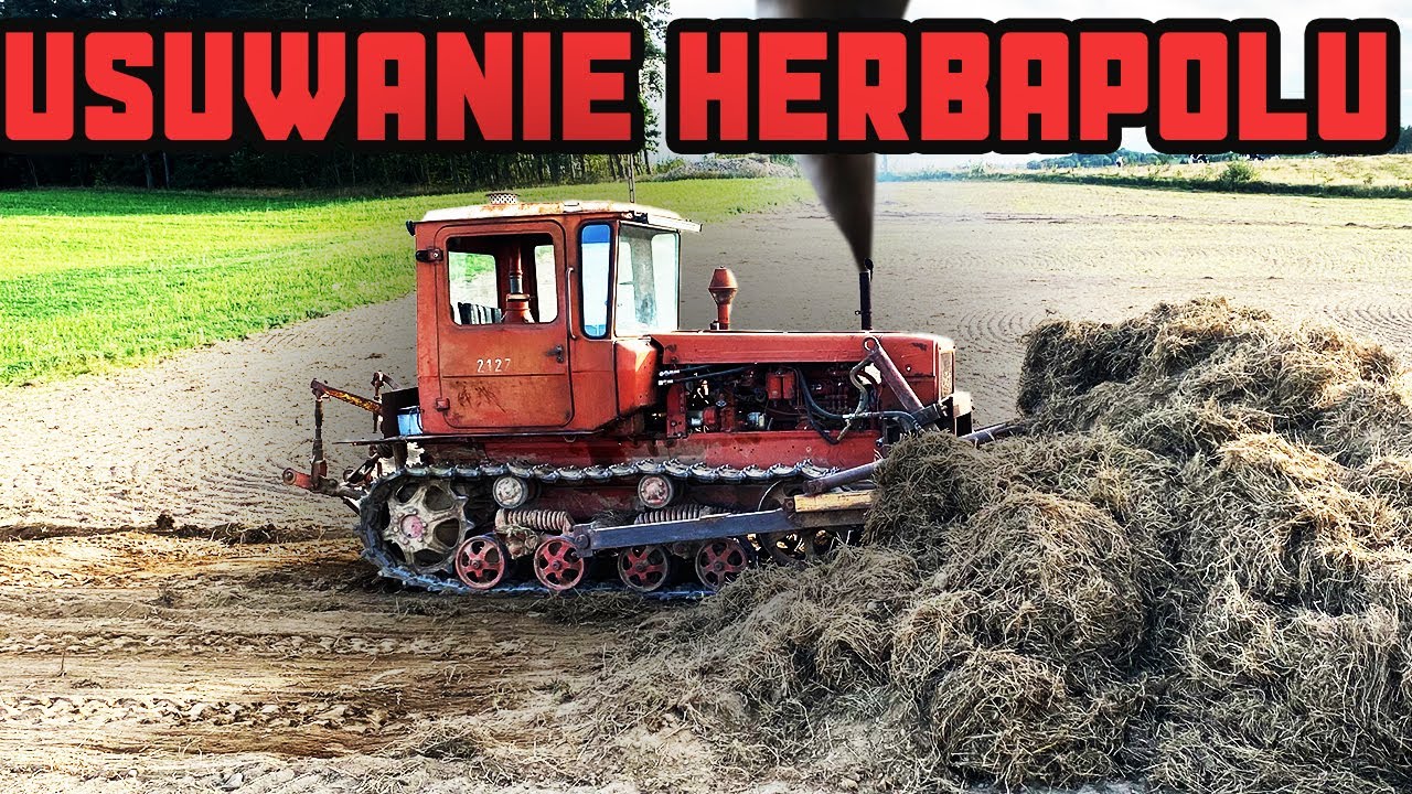 PIERWSZY ETAP USUWANIE PERZU Z POLA. DT75 POV