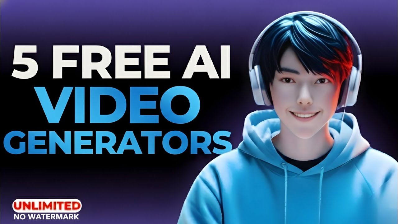 5 Best FREE AI Video Tools 2025 🔥 (Unlimited Text & Image to Video)