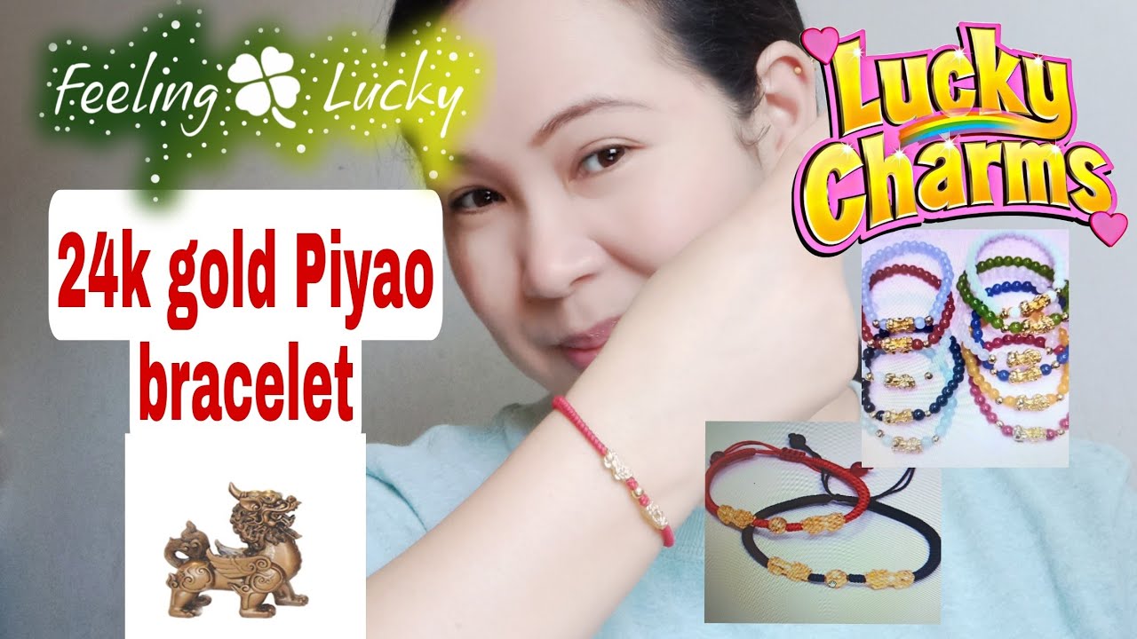 24k gold PIYAO lucky charm redstring bracelet