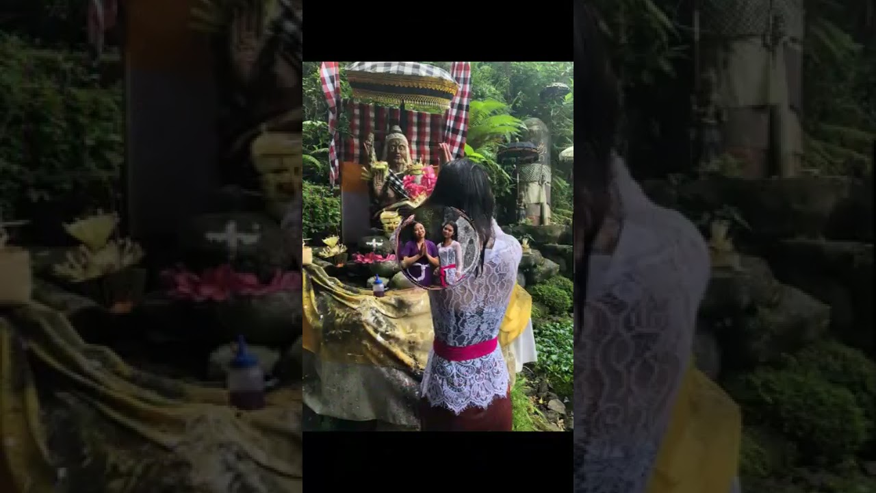 Devi Komang & Venni visit Griya Taman Beji Waterfall