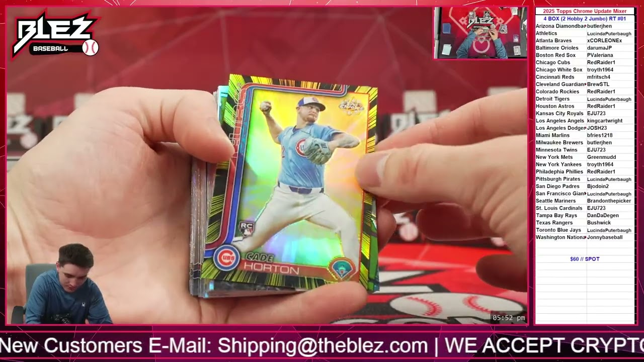 2025 Topps Chrome Update Mixer 4 BOX BREAK Random Team #01
