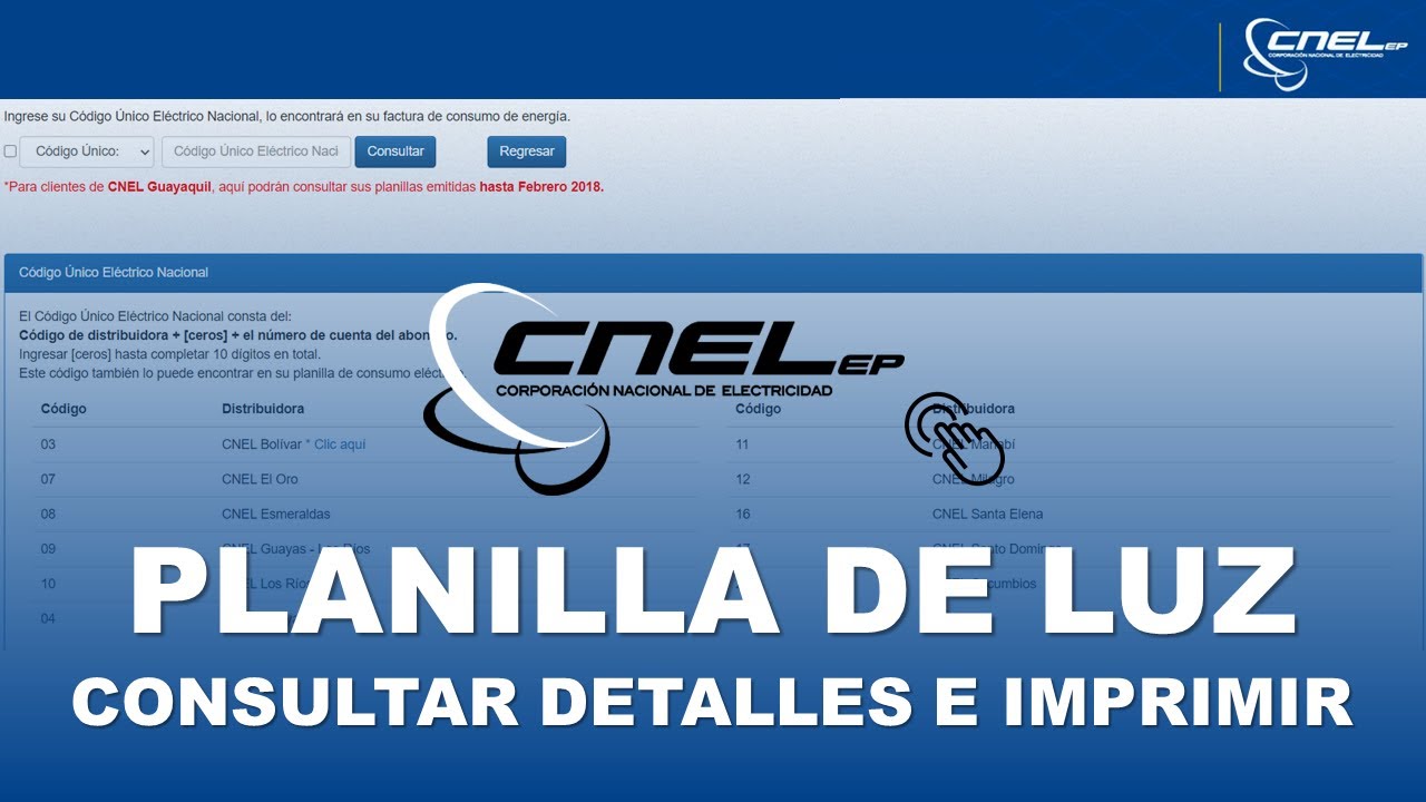 Consulta Planilla de luz CNEL 2025