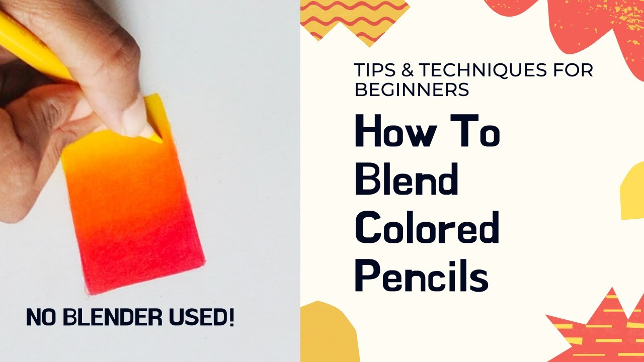 EASY COLORED PENCIL Blending Tutorial for beginners | Smooth Colour GRADIENT without any Blender