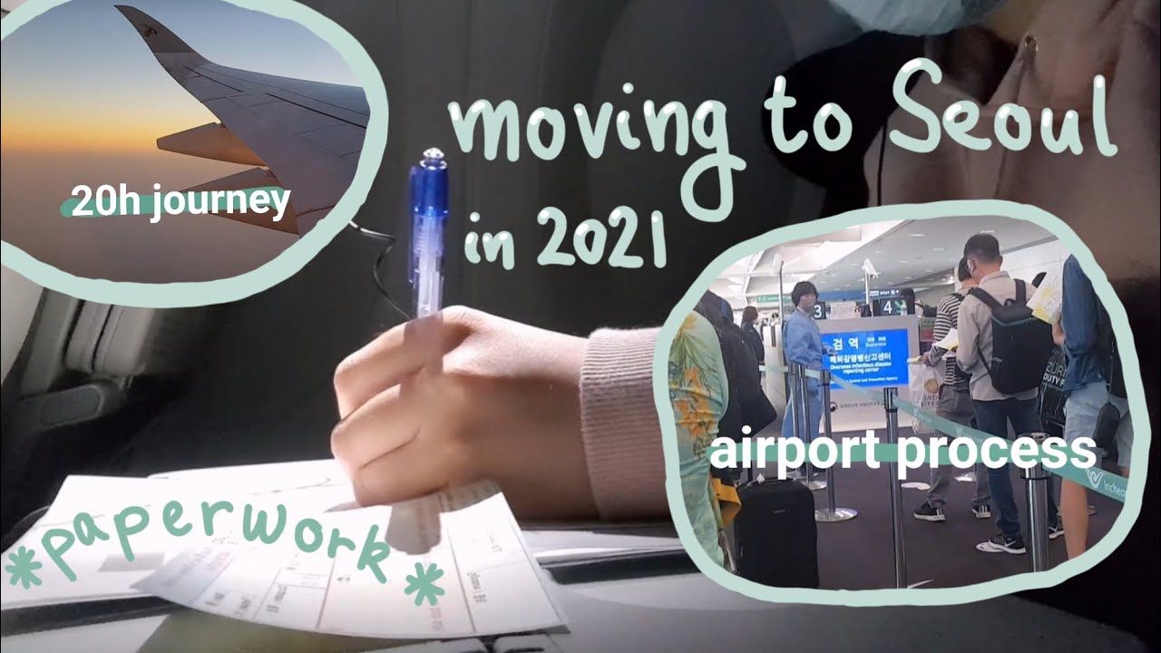 moving to Korea alone during a pandemic🛫 a realistic travel vlog🌌 packing, quarantine, food
