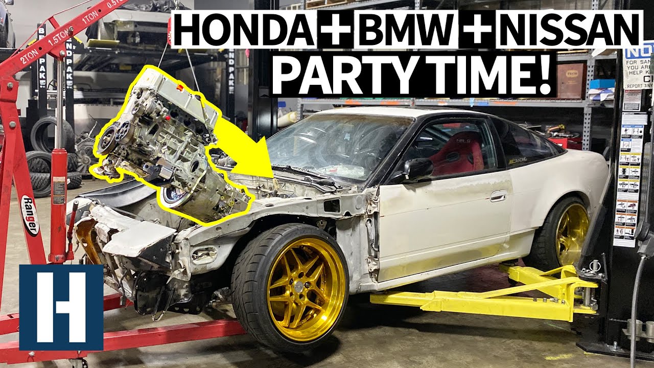 New Bulletproof Seat Time Combo? We Swap a BMW Trans Into a Honda Powered Nissan Ep.3