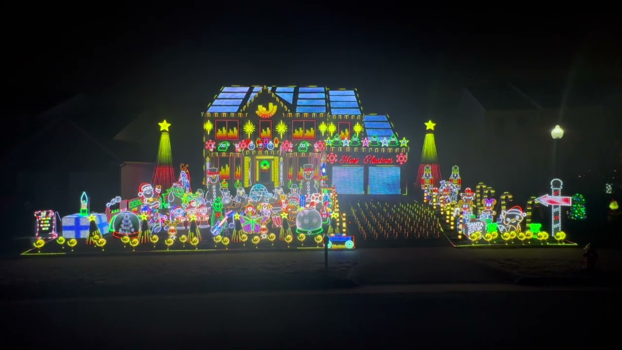 2025 Christmas Light Show - Jerry Was a Race Car Driver