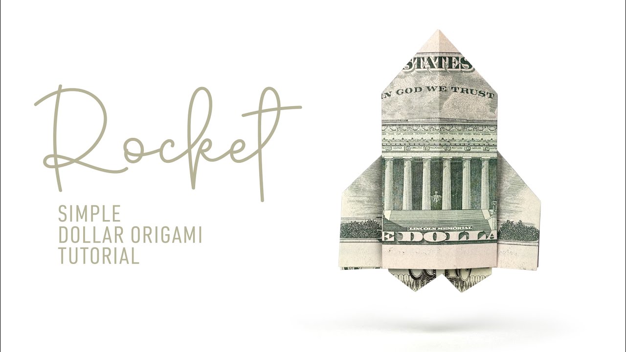 Dollar Origami Rocket. How to Make an Easy Money Origami Rocket | DIY Dollar Origami Rocket