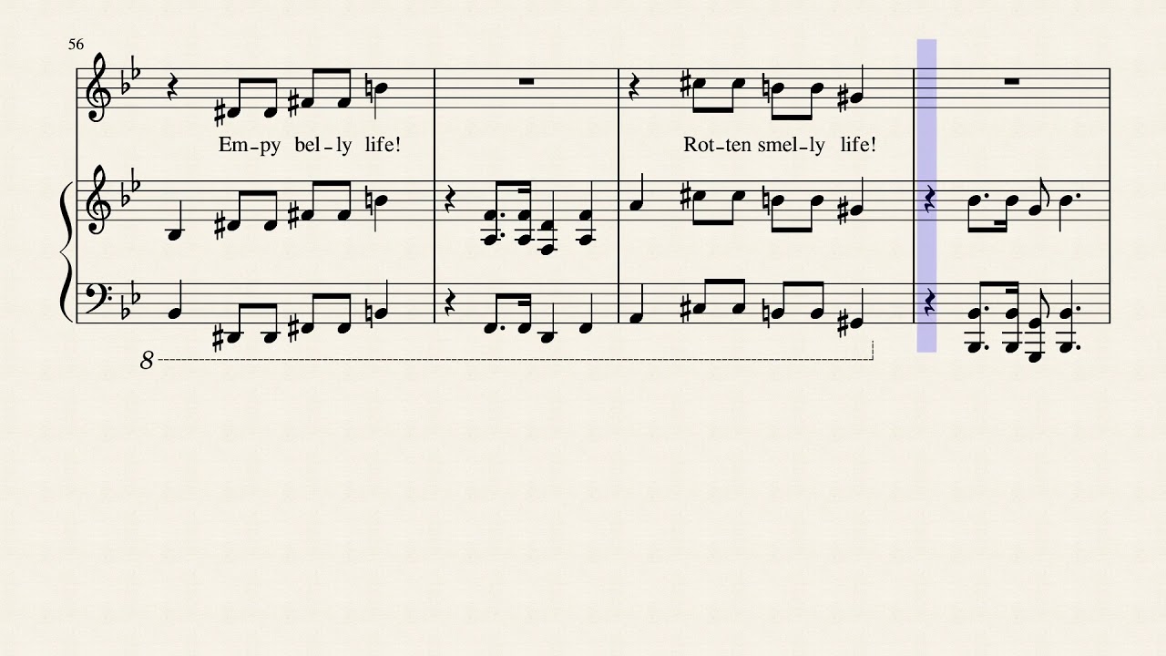 Hard Knock Life accompaniment with sheet music