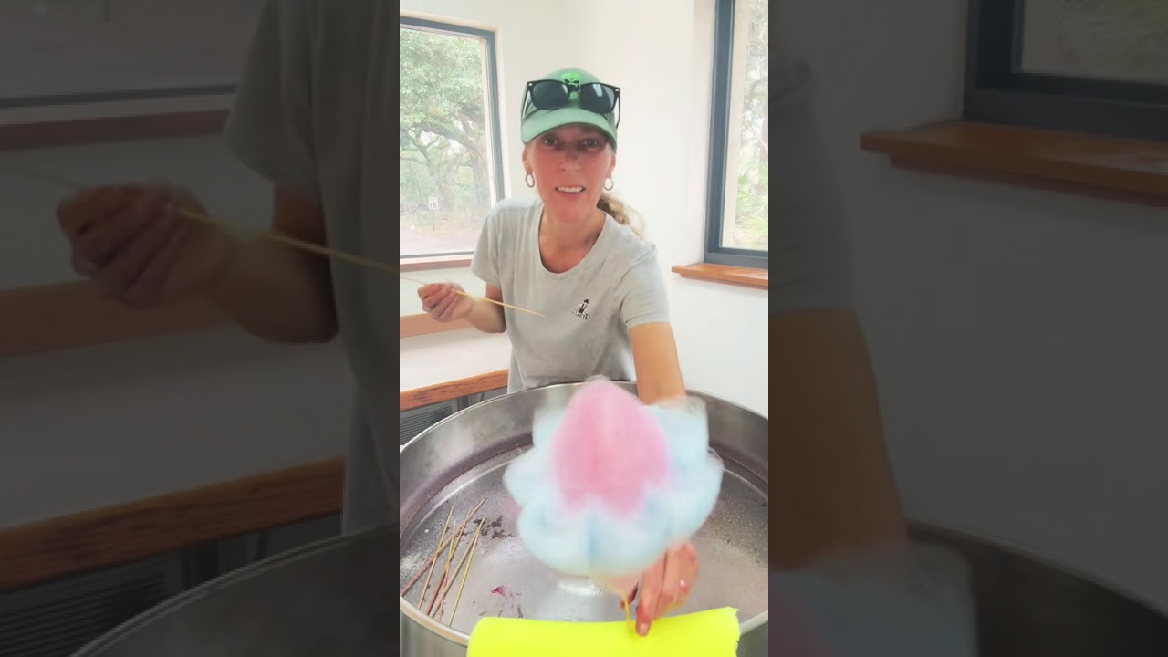 How to make a small bouquet of cotton candy flowers #cottoncandyart #carnivalfood #flowers #candy 