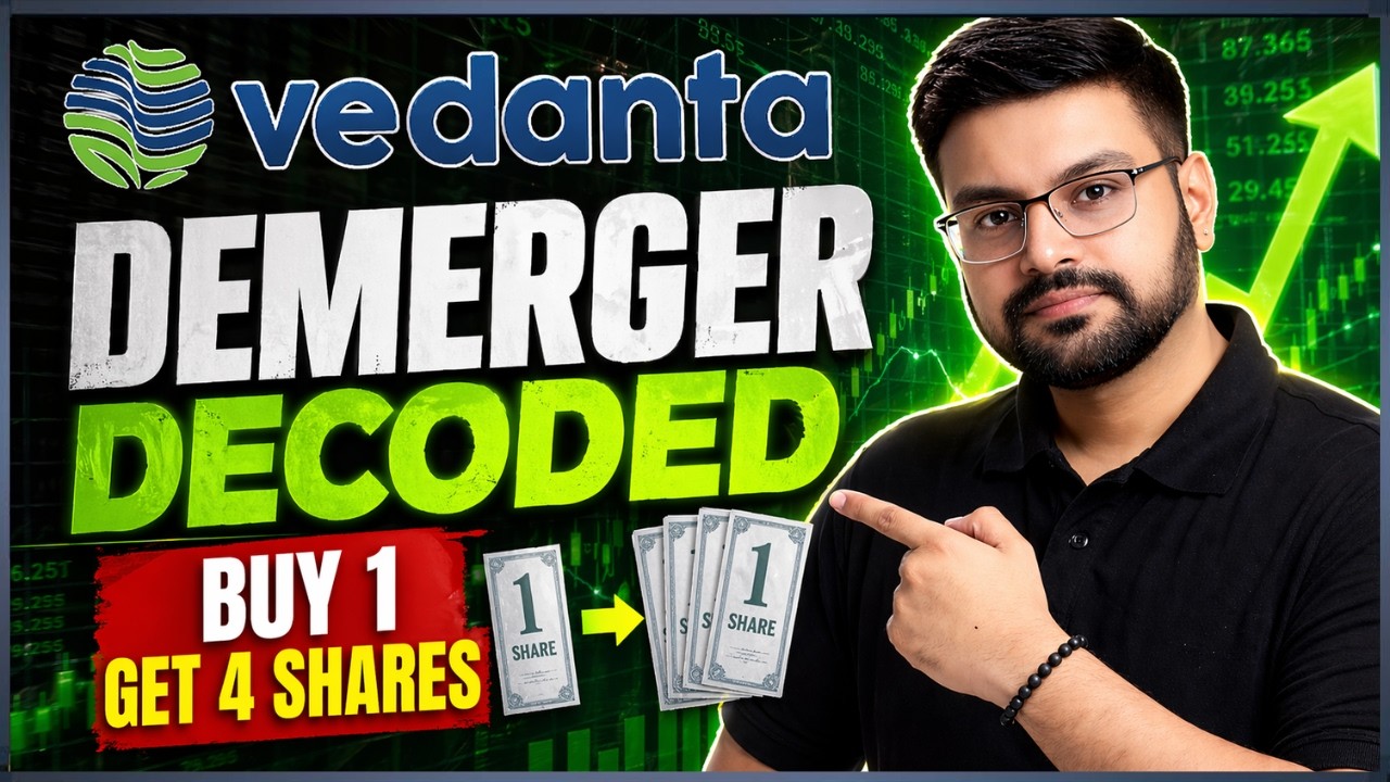 Vedanta Demerger Explained🔥 | Buy 1 Get 4 Shares | Record Date |  Opportunity or Trap?