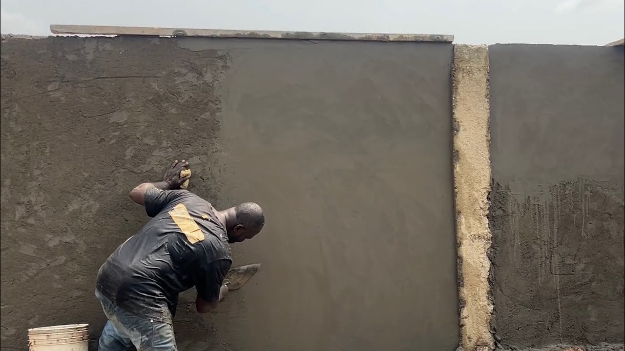 Building in Ghana, Ep 33, Plastering Inside Wall