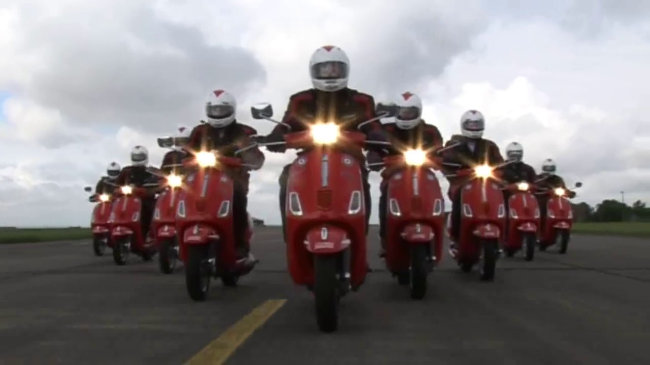 Red Arrows Vespa Scooter LEJOG