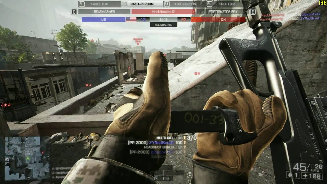 Battlefield 4 - Spectating a Hacker #2 (Aimbot)