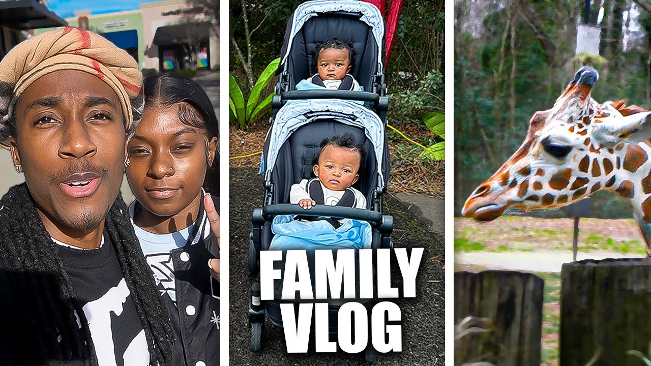 Family Day At The Zoo + Piercing The Twins Ears! VLOG