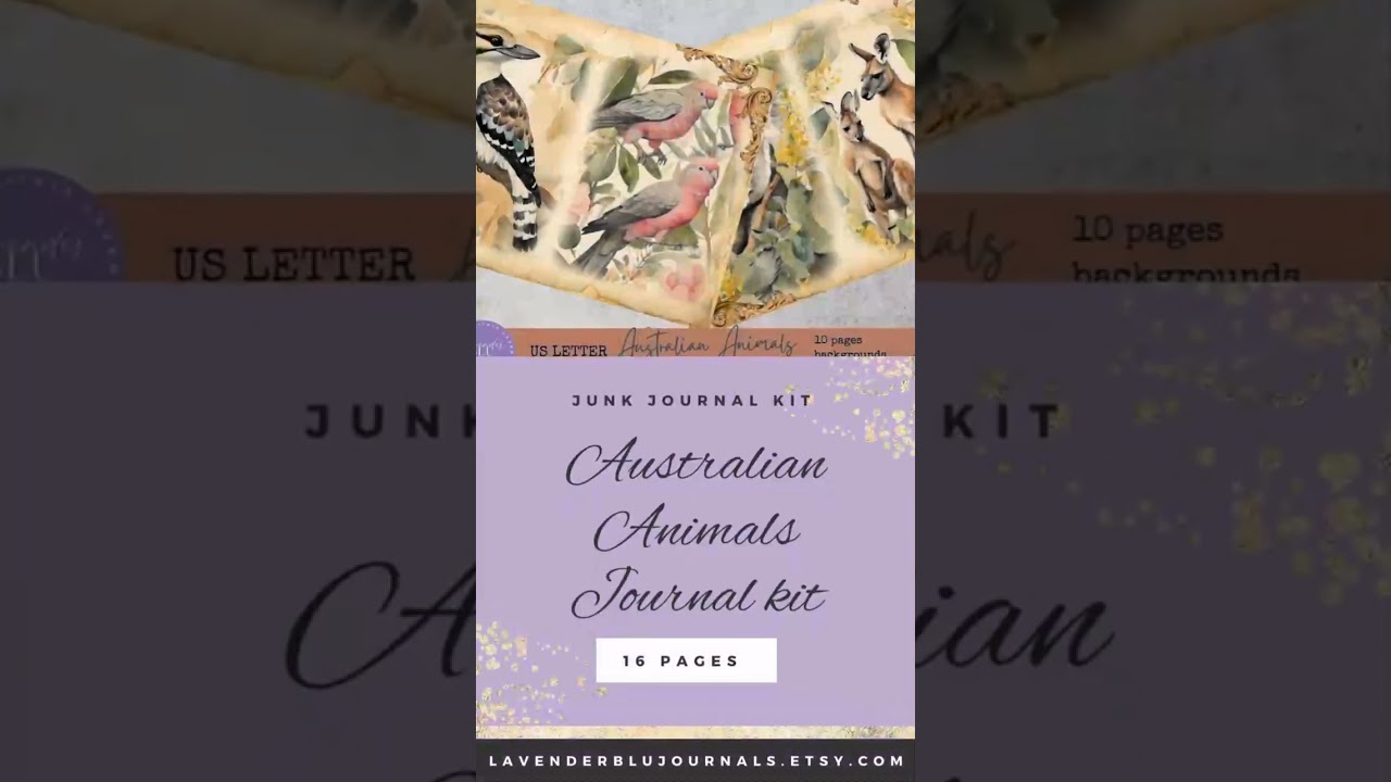 Australian Flora and Fauna DIY Junk Journal Kit