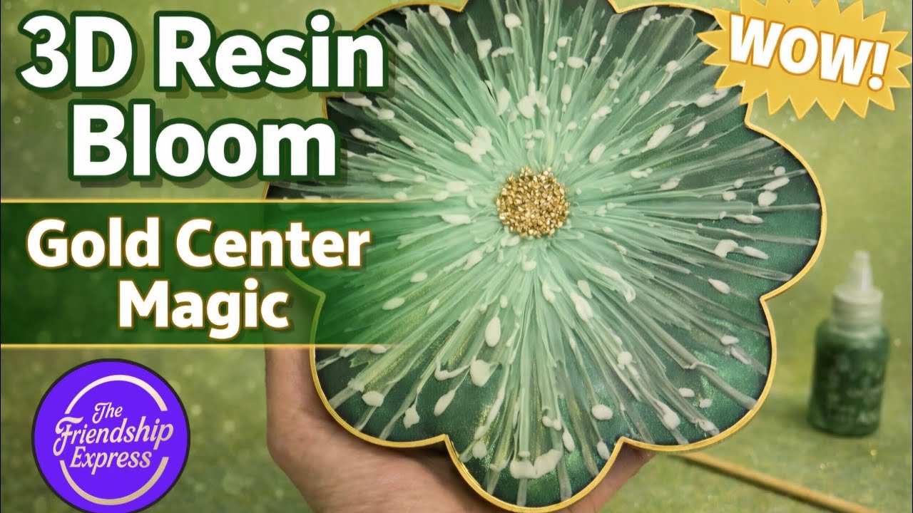 #126 Emerald Bloom | 3d Resin Flower Art