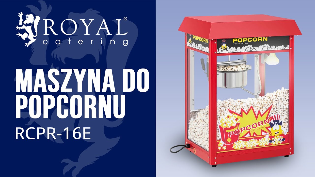 Maszyna do popcornu - czerwony daszek RCPR-16E | Prezentacja produktu | Royal Catering