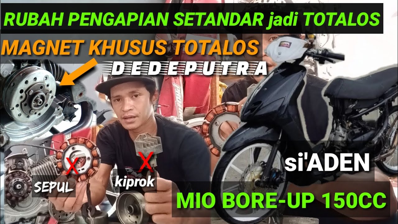 PENGAPIAN TOTALOS UNTUK MIO150CC #dedeputra