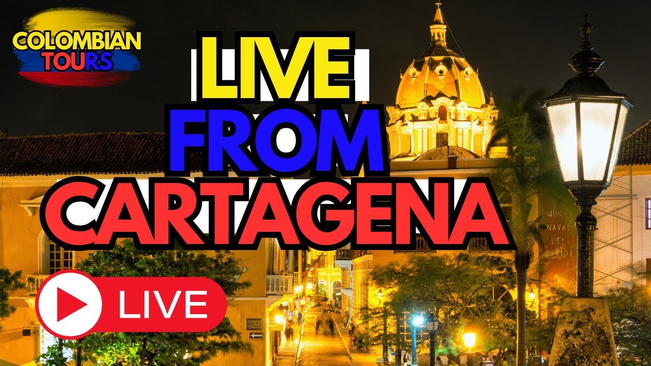 ColombianTours IRL LIVE from Cartagena de Indias. 🇨🇴 Walled city walking tour.Random Interviews.