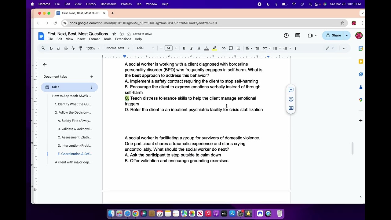 How to Approach ASWB First, Next, Best, Most Questions. (LCSW, LMSW, LBSW)