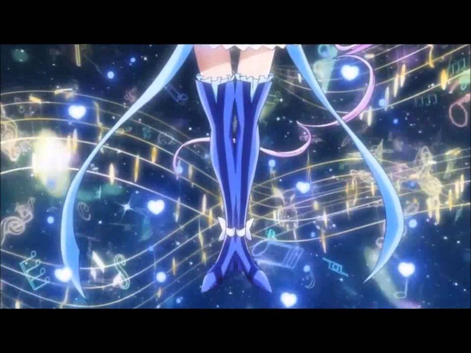 Blue Anime Girls Transformation and Attacks