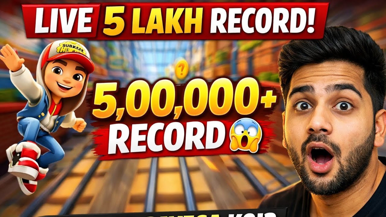 Subway Surfers LIVE 🔴 5,00,000+ Record Bana Diya 😱🔥