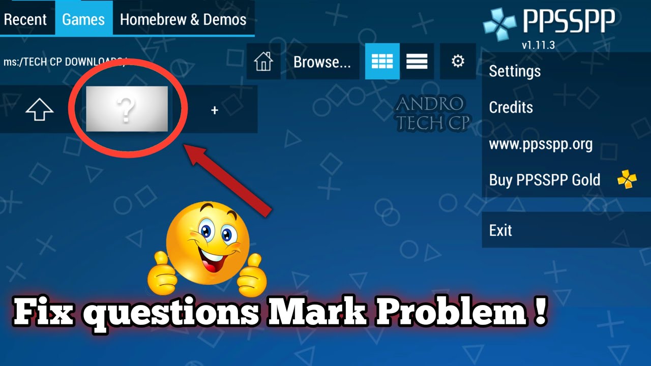PPSSPP Fix question mark problem
