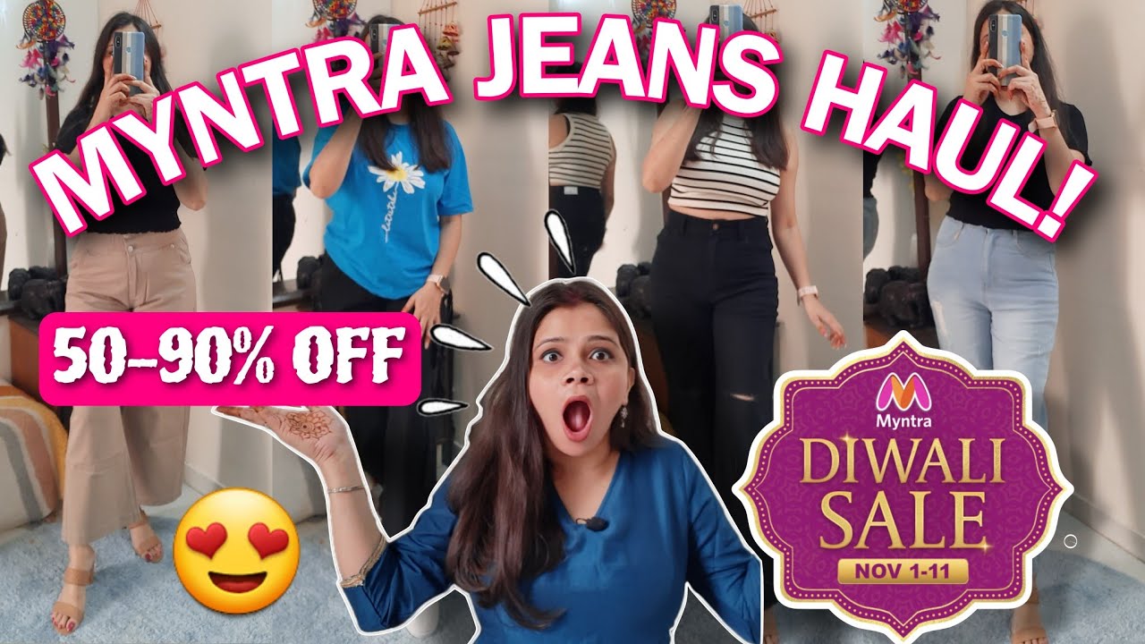 Huge Myntra Sale Haul!😍✨50-90% OFF😱 *Only JEANS* Affordable,Trendy & Must Haves| Kamna Sharma
