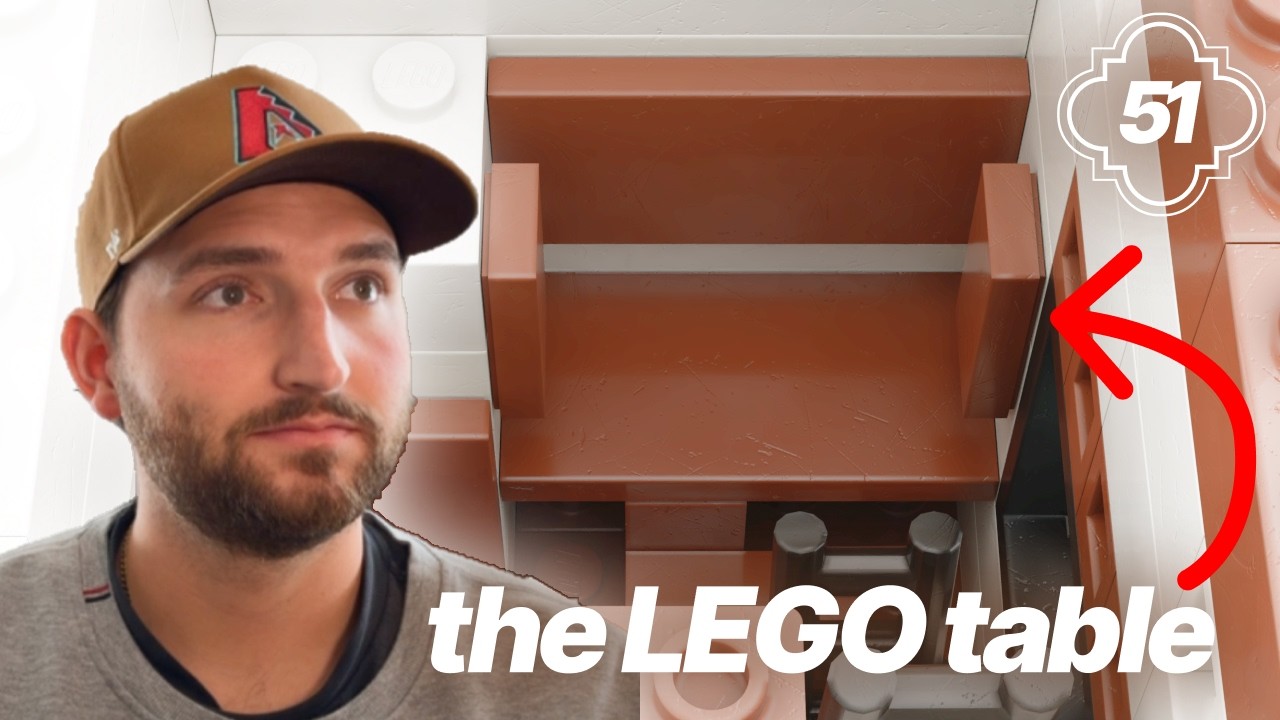 My Dad built a table for my LEGOs, now I'm building a LEGO set for him - Day 51