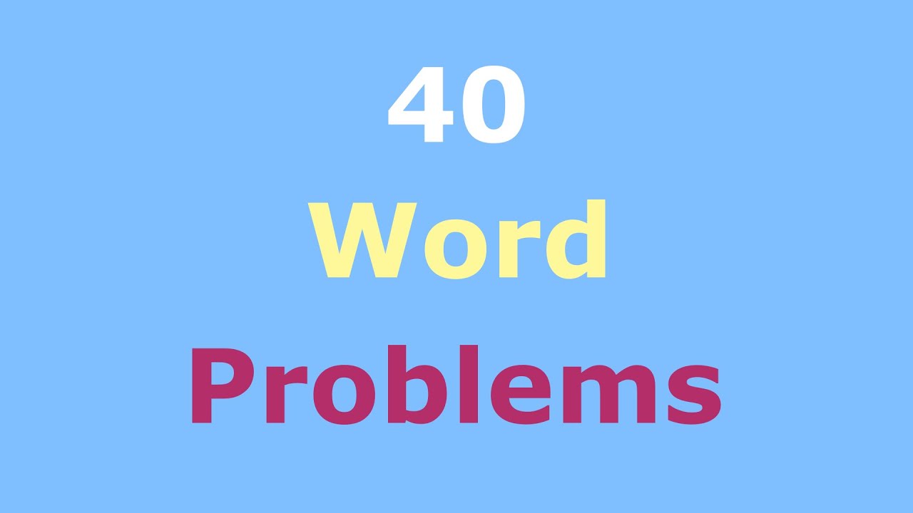 40 Full Solved Word Problems | Age | Consecutive Integer | Bill & Coin | Percent | Motion | Mixture