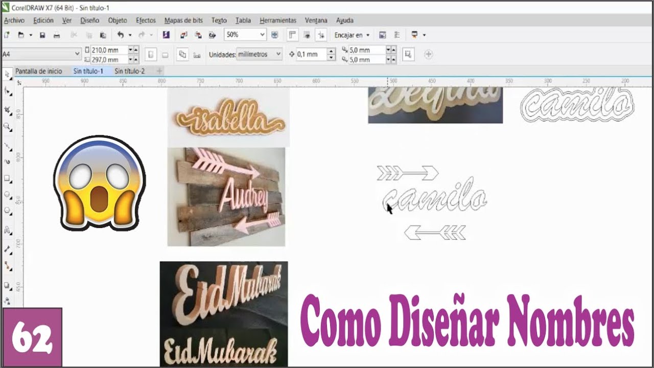 Como HACER NOMBRES en Corel Draw Fácil
