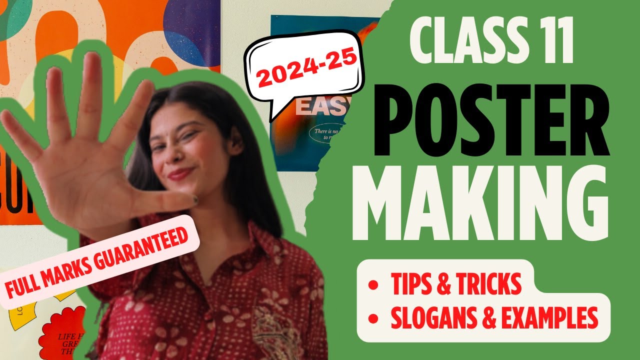 Poster Writing class 11/12 | Poster Writing in English | Format | Tricks & Slogans | 2024-25
