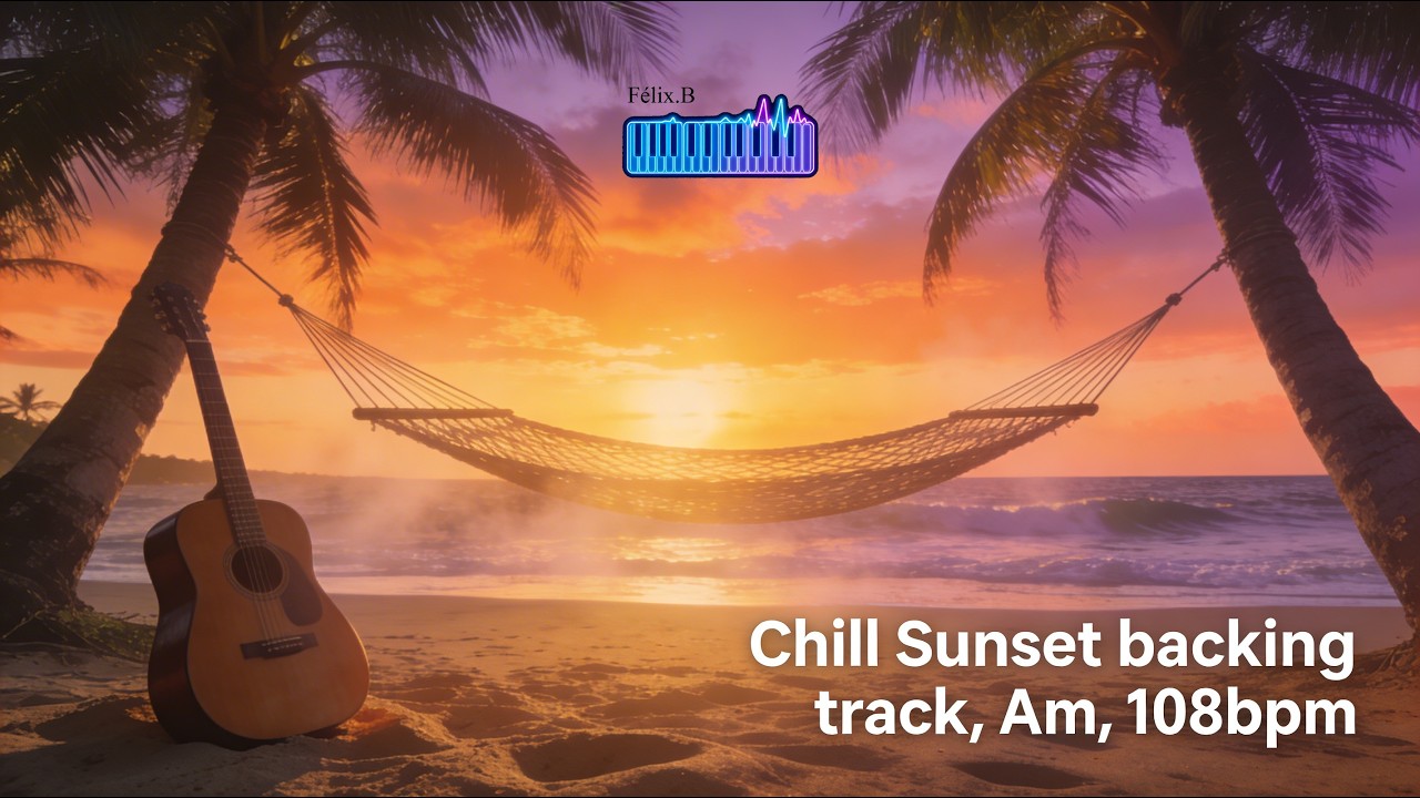 Chill Sunset Backing Track - 108 BPM | A Minor: Deep Sunset