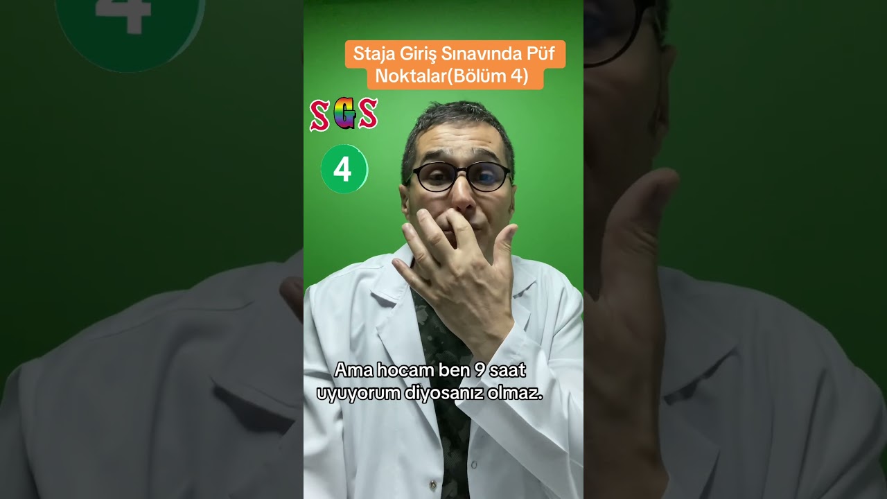 Staja Giriş Sınavında P&uuml;f Noktalar(B&ouml;l&uuml;m 4) #stajagirişsınavı