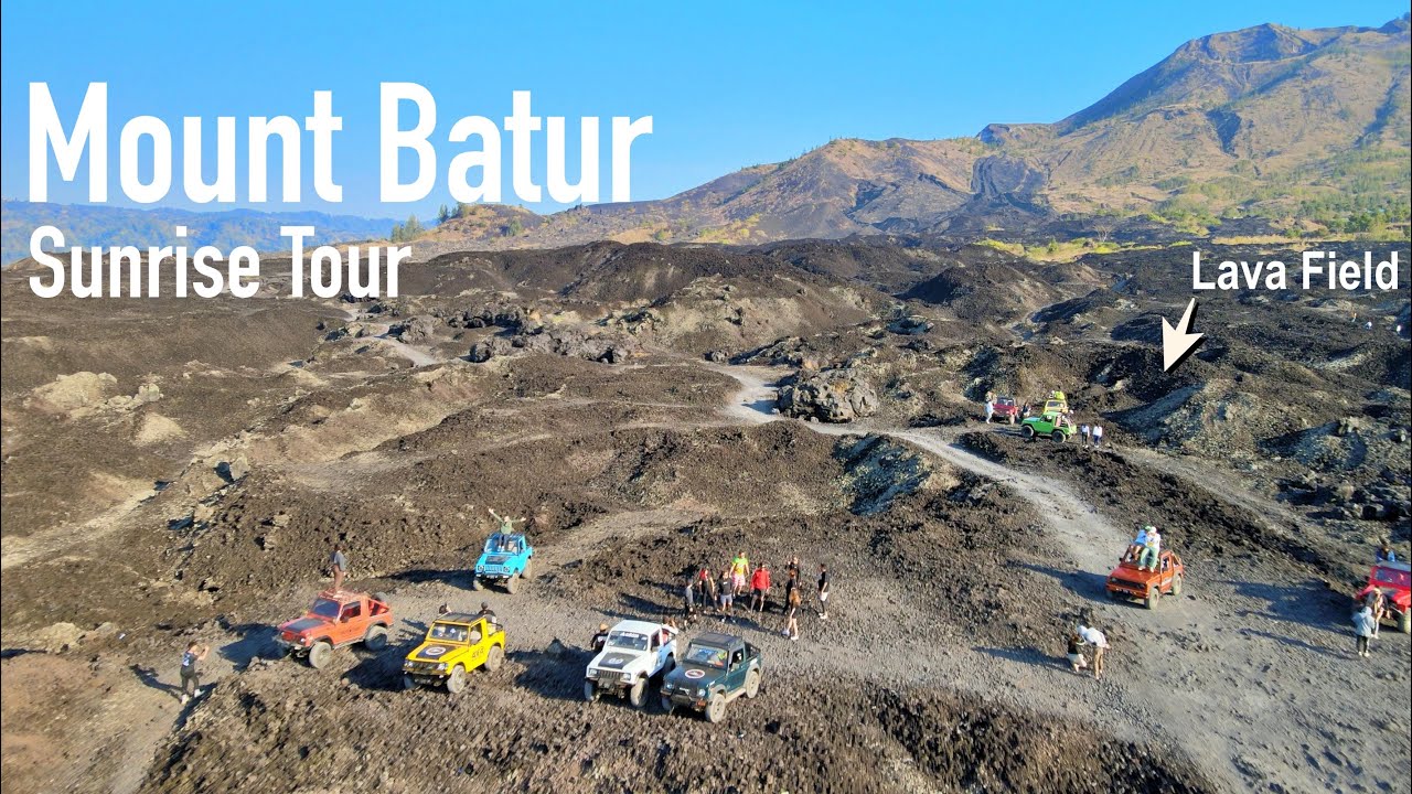 [BALI] 4K Drone in volcano | Mt. Batur & Black Lava | Sunrise Tour