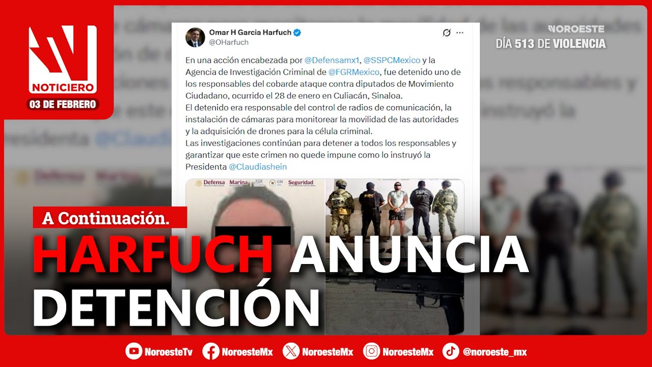 🔴 CONFIRMA HARFUCH | Un detenido por ataque a Sergio Torres y Elizabeth Montoya  | Noticiero 3-02