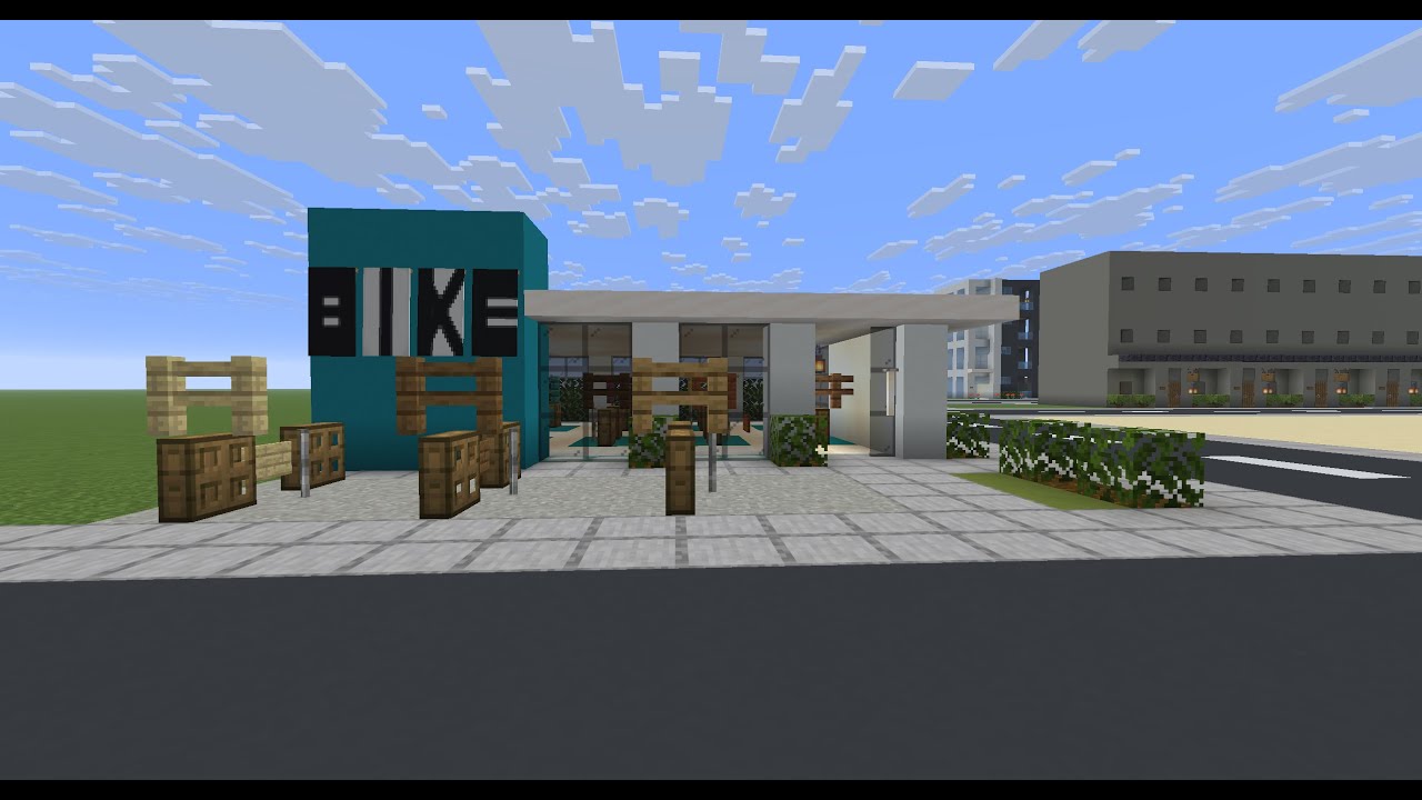 Building bicycle store in minecraft [THIS TOOK 25 MINUTES]
