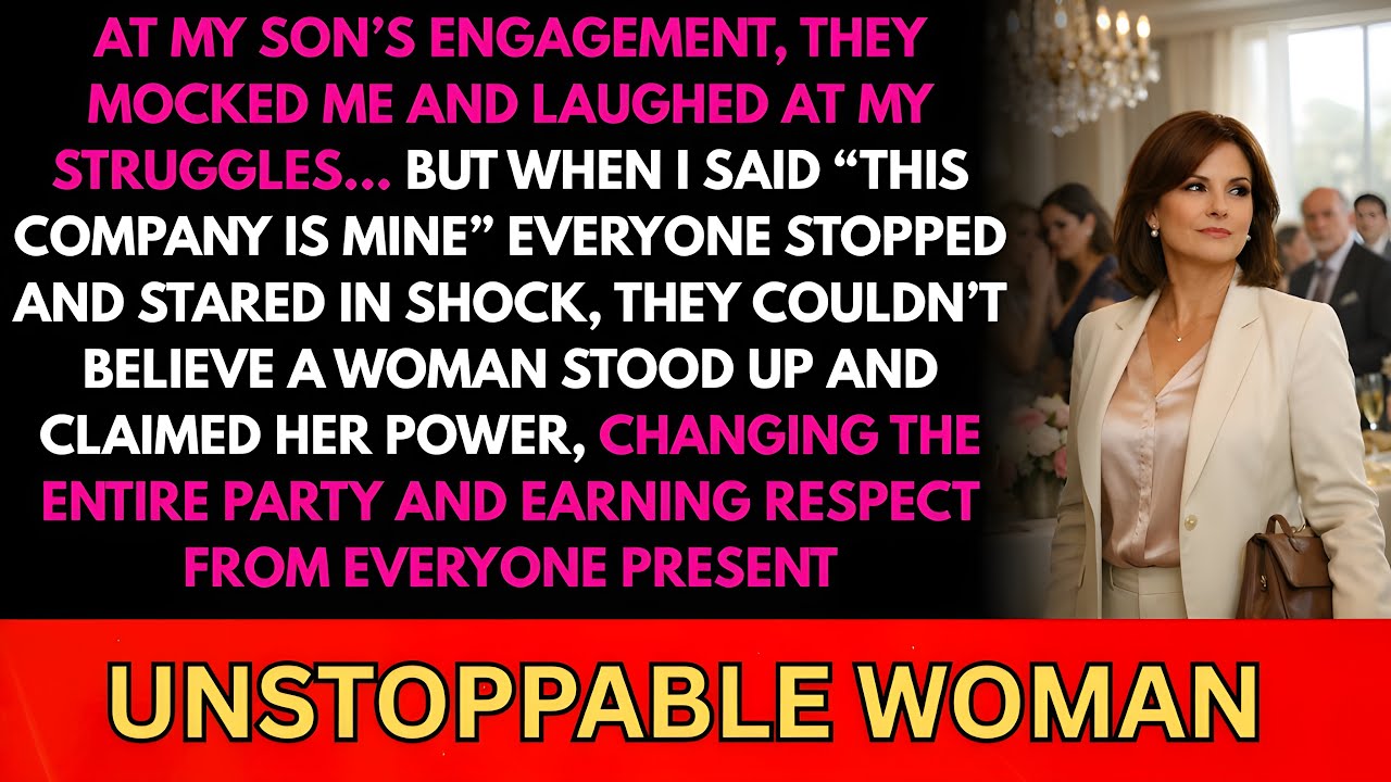 THEY MOCKED ME AT MY SON’S ENGAGEMENT… UNTIL I SAID “THIS COMPANY IS MINE” AND SILENCED EVERYONE