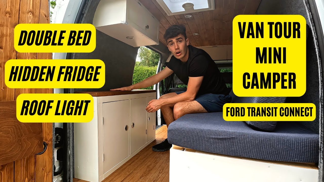 FULL VAN TOUR | Mini Camper Van | Ford Transit Connect