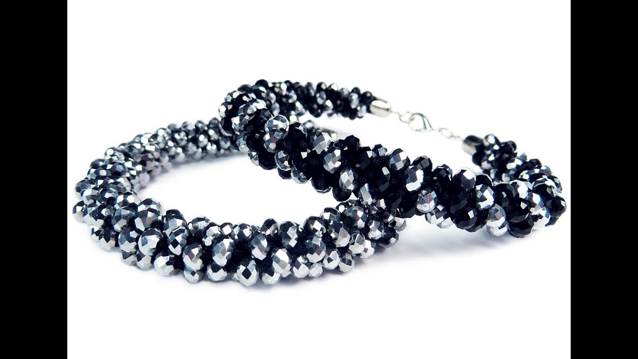 DIY: Kumihimo blacelet with beads / Браслет 