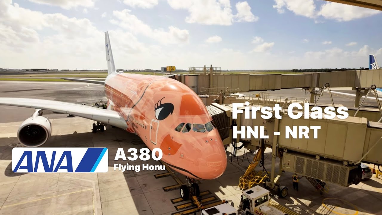 ANA A380 First Class. Honolulu HNL - Tokyo NRT.