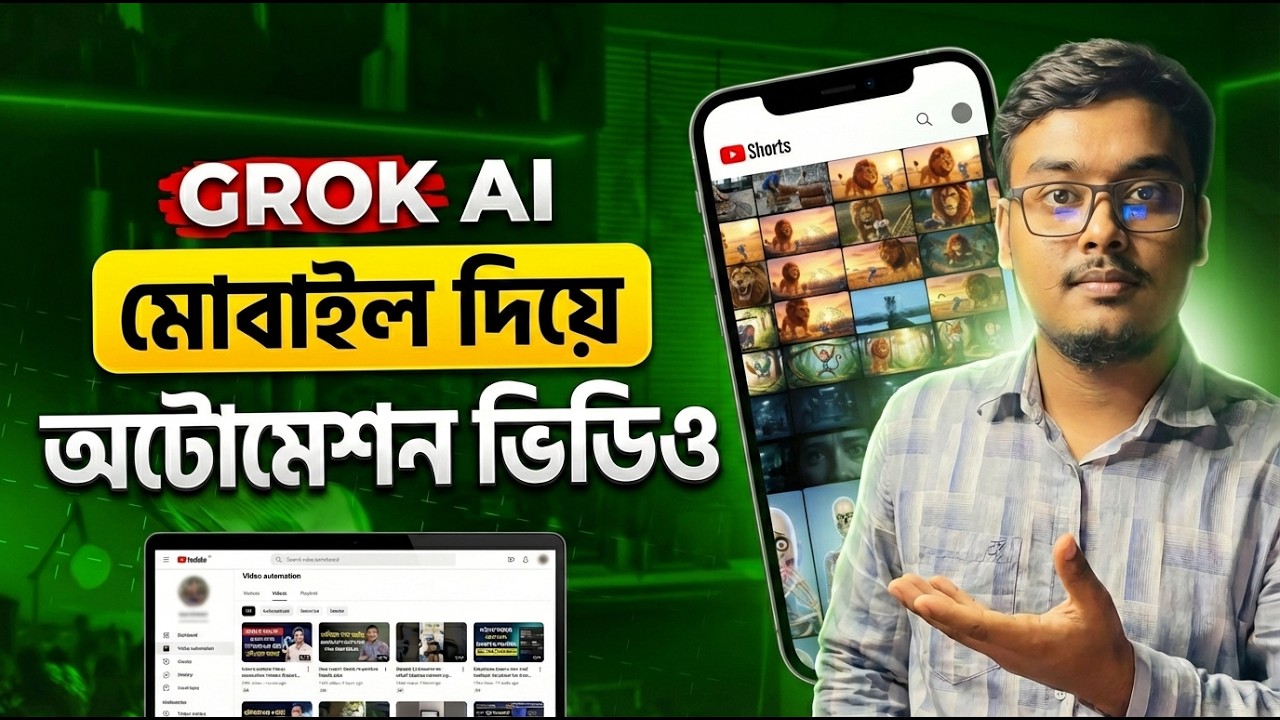 মোবাইল ফোন দিয়ে Grok ai অটোমেশন ভিডিও | grok ai video generator | grok ai automation | Grok Ai