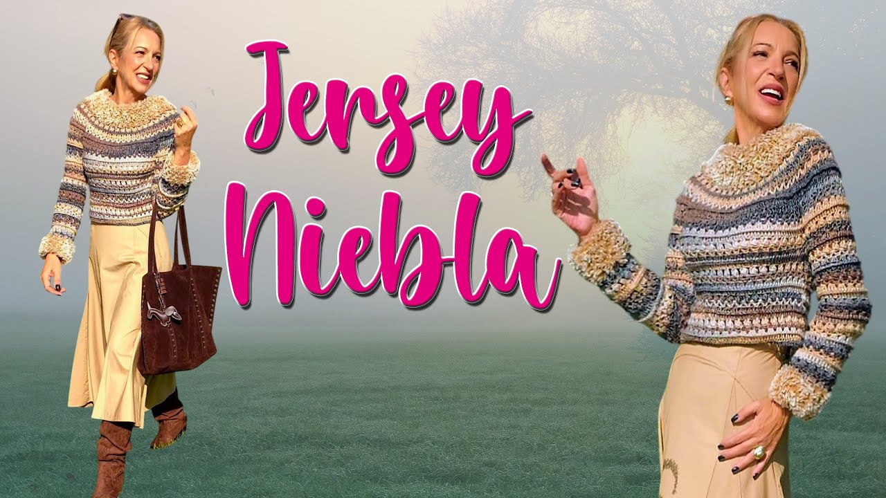 🪡 SIN COSTURAS 🪡 TEJE DE UNA PIEZA EN CROCHET EL JERSEY MÁS BONITO QUE VAS A LUCIR 🌫️ JERSEY NIEBLA