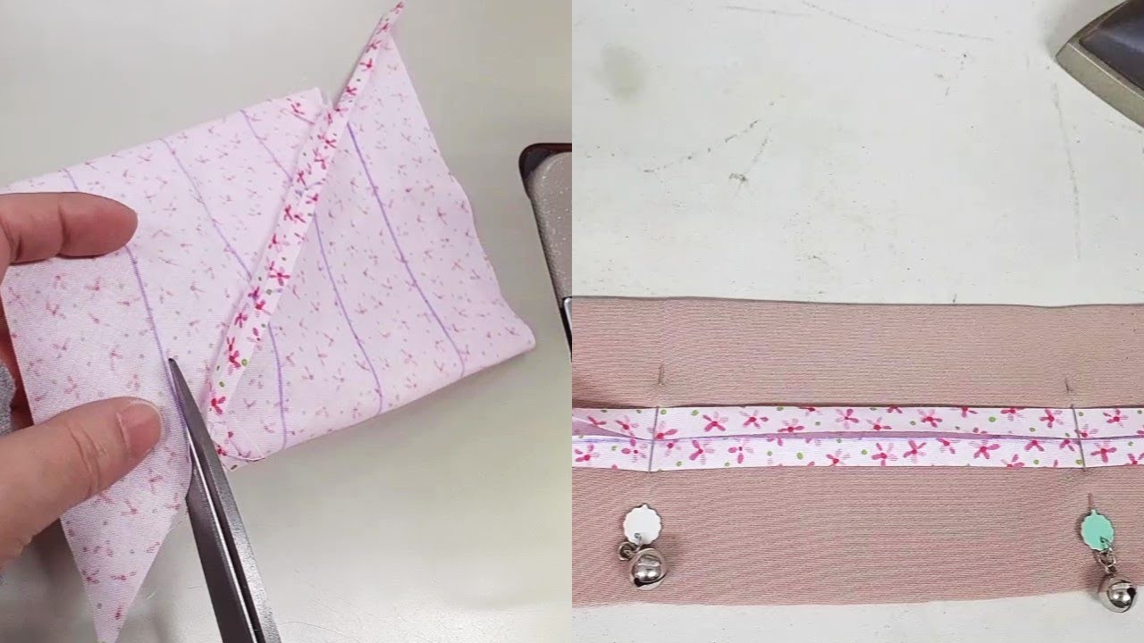 Sewing tips and tricks / Make a long bias tape and fold it / Sewing for beginners