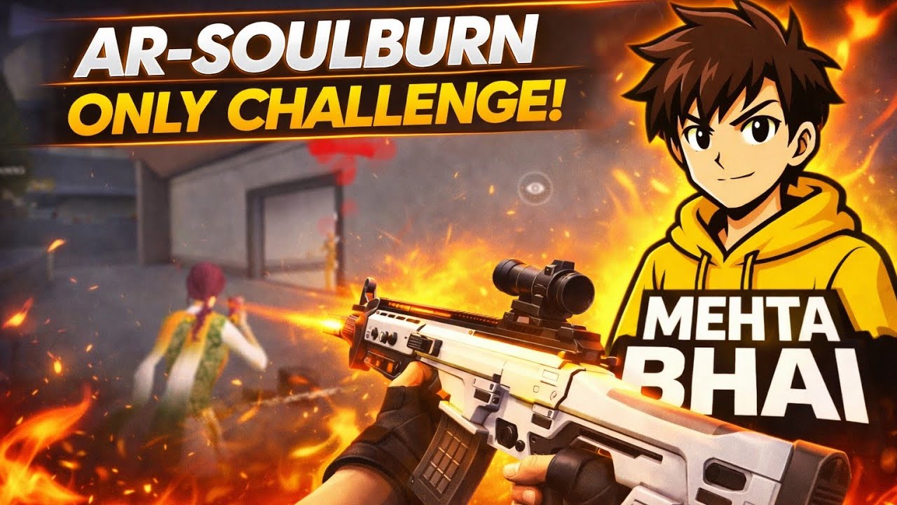 SCARFALL ONLY AR - SOULBORN (aug) GUN Challenge 😱 | Mehta Bhai intence fight@DrsBaghi | Hindi dubbed