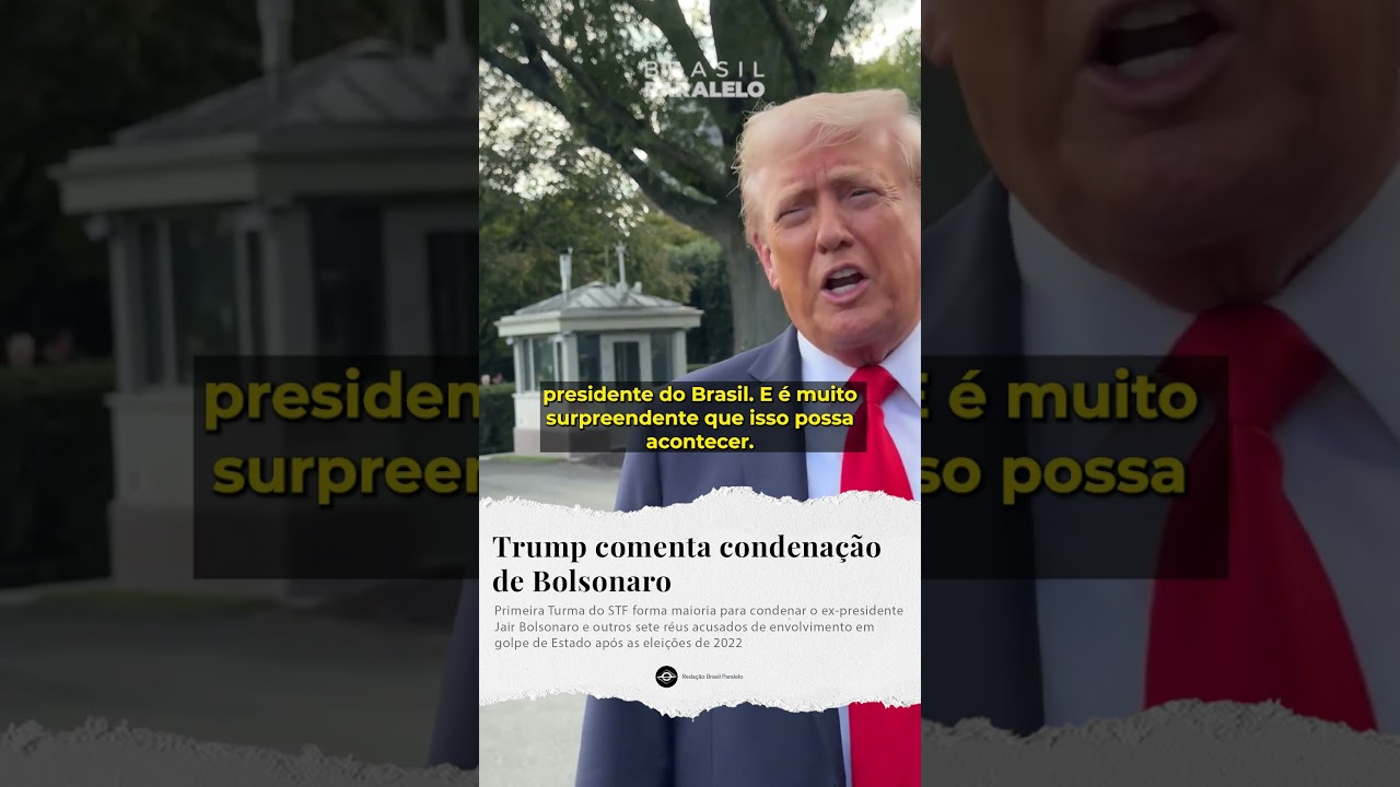 Trump fala sobre a condenação de Bolsonaro